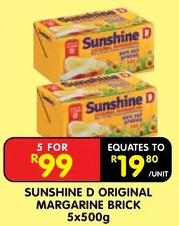 Shoprite Sunshine D Original Margarine Brick offer