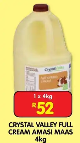 Shoprite Crystal Valley Full Cream Amasi Maas offer