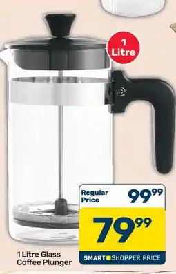 Pick n Pay Hypermarket 1 Litre Glass Coffee Plunger offer