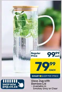 Pick n Pay Hypermarket Glass Jug with Bamboo Lid offer