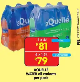 Shoprite AQUELLE WATER offer