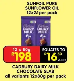 Shoprite Cadbury Dairy Milk Chocolate Slab offer