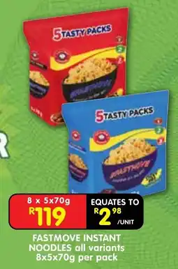 Shoprite FASTMOVE INSTANT NOODLES offer