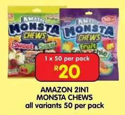 Shoprite AMAZON 2IN1 MONSTA CHEWS offer