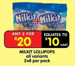 Shoprite MILKIT LOLLIPOPS offer
