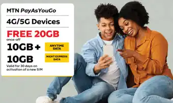 Shoprite MTN PayAsYouGo 4G/5G Devices offer