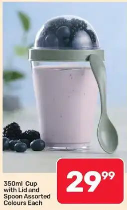 Pick n Pay Hypermarket 350ml Cup with Lid and Spoon Assorted offer