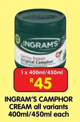 Shoprite INGRAM'S CAMPHOR CREAM offer