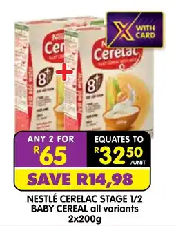 Shoprite Nestlé Cerelac Stage 1/2 Baby Cereal offer
