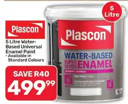Pick n Pay Hypermarket Plascon Water-Based Universal Enamel Paint offer