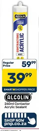 Pick n Pay Hypermarket ALCOLIN Contractors Acrylic offer
