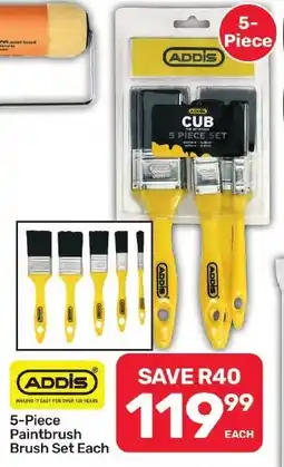 Pick n Pay Hypermarket ADDIS 5-Piece Paintbrush Brush Set offer