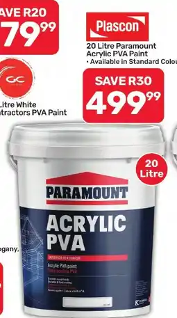 Pick n Pay Hypermarket Plascon Paramount Acrylic PVA Paint offer