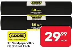 Pick n Pay Hypermarket Addis 1m Sandpaper 60 or 80 Grit Roll Each offer
