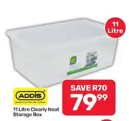 Pick n Pay Hypermarket ADDIS 11 Litre Clearly Neat Storage Box offer