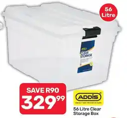 Pick n Pay Hypermarket ADDIS 56 Litre Clear Storage Box offer