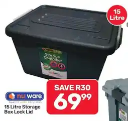 Pick n Pay Hypermarket nuware 15 Litre Storage Box Lock Lid offer