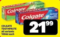 Usave Colgate Toothpaste offer