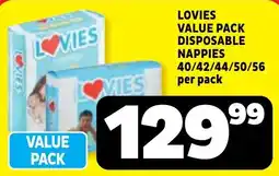 Usave Lovies Disposable Nappies offer