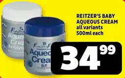 Usave REITZER'S BABY AQUEOUS CREAM offer
