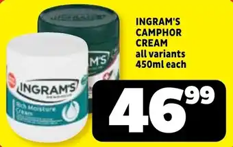 Usave INGRAM'S CAMPHOR CREAM offer