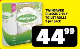 Usave TWINSAYER CLASSIC 2-PLY TOILET ROLLS offer