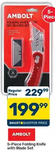 Pick n Pay Hypermarket AMBOLT 5-Piece Folding Knife with Blade Set offer