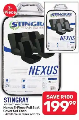 Pick n Pay Hypermarket STINGRAY Nexus 3-Piece Full Seat Cover Set offer