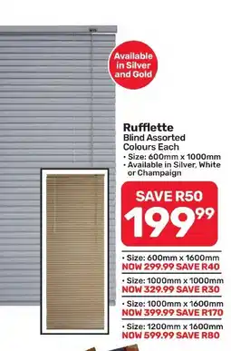 Pick n Pay Hypermarket Rufflette Blind Assorted Colours Each offer