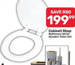 Pick n Pay Hypermarket Cabinet Shop Bathroom White Wooden Toilet Set offer