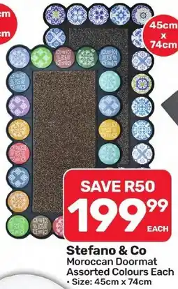Pick n Pay Hypermarket Stefano & Co Moroccan Doormat Assorted Colours offer