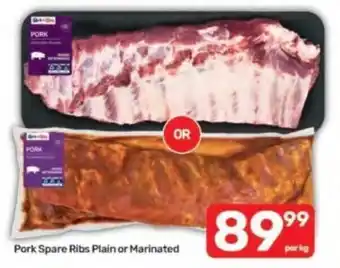 Pork Spare Ribs Plain or Marinated