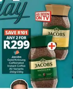 Checkers Jacobs Gold/Krönung Caffeinated Instant Coffee offer