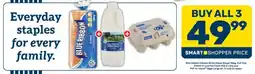 Pick n Pay Blue Ribbon Classic White Sliced Bread, PnP Full Cream or Low Fat Fresh Milk and PnP no name Eggs Large offer