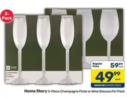 Pick n Pay Home Story 3-Piece Champagne Flute or Wine Glasses offer