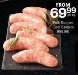 Checkers Pork Bangers offer
