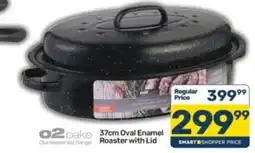 Pick n Pay o2bake 37cm Oval Enamel Roaster with Lid offer