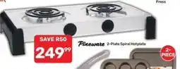 Pick n Pay Pineware 2-Plate Spiral Hotplate offer