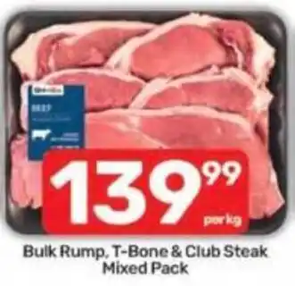 Pick n Pay Bulk Rump, T-Bone & Club Steak Mixed Pack offer