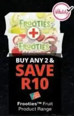 Checkers Frooties Fruit Product Range offer