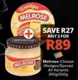 Checkers Melrose Cheese Wedges/Spread offer