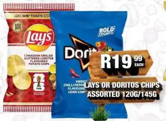 Take 'n Pay Lays or Doritos Chips Assorted offer