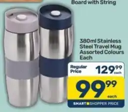 Pick n Pay 380ml Stainless Steel Travel Mug Assorted offer
