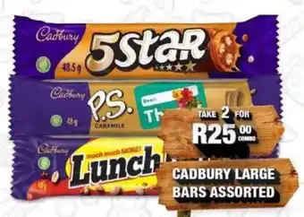 Take 'n Pay Cadbury Large Bars Assorted offer