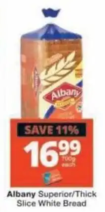 Checkers Albany Superior/Thick Slice White Bread offer