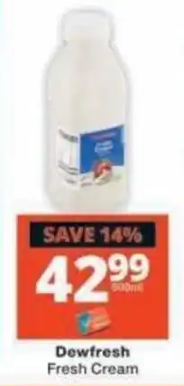 Checkers Dewfresh Fresh Cream offer