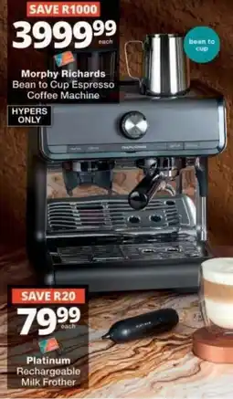 Checkers Morphy Richards Bean to Cup Espresso Coffee Machine offer