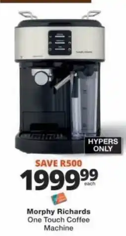 Checkers Morphy Richards One Touch Coffee Machine offer