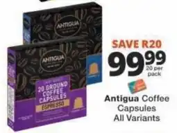 Checkers Antigua Coffee Capsules offer