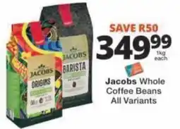 Checkers Jacobs Whole Coffee Beans offer